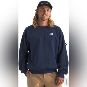 The North Face Men's Navy Blue Crewneck Sweater Size Large Long Sleeve